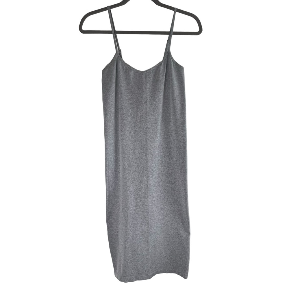 Free People Intimately Seamless Mini Slip Dress, Gray, V-Neck Sz M/L